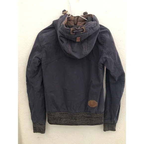 Naketano Brand New World Hooded Jacket Women’s Small Gray Full Zip Casual Hoodie - Picture 3 of 14
